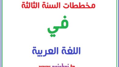 مخطط سنوي في اللغة العربية السنة الثالثة