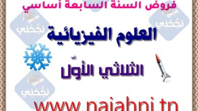 فروض السنة السابعة الثلاثي الأول