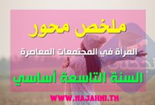 تلخيص محور المرأة 9 أساسي