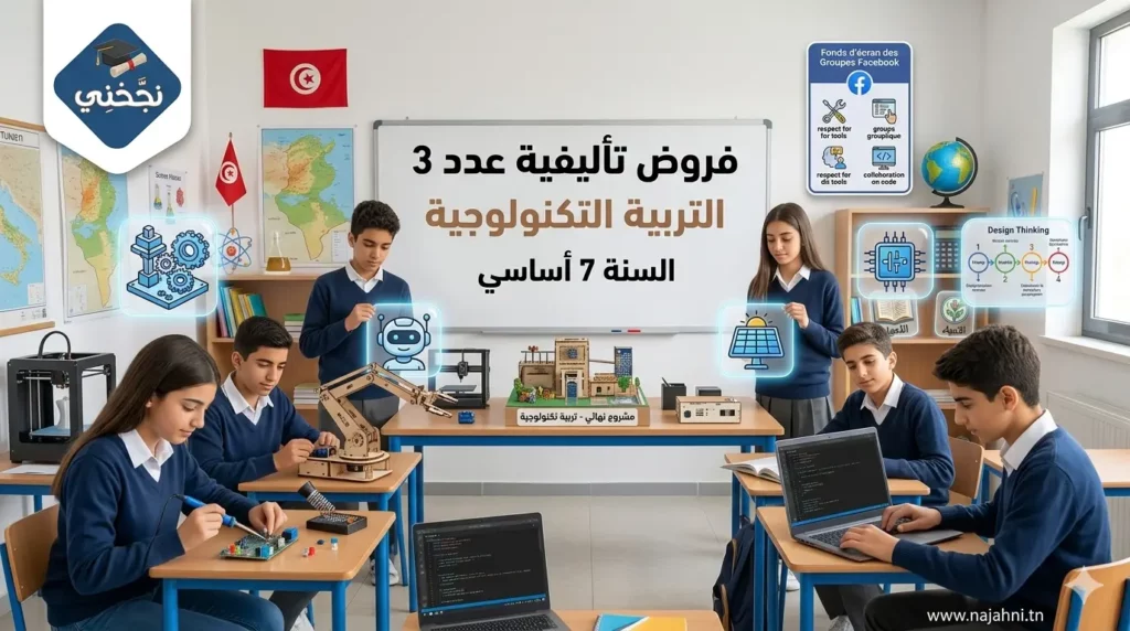 فروض تأليفية عدد 3 في التربية التكنولوجية للسنة 7 أساسي