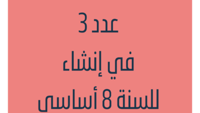 إمتحانات و إختبارات تأليفية عدد 3 للثلاثي الثالث في إنشاء للسنة الثامنة أساسي