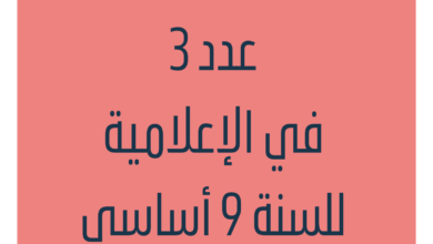 فروض تأليفية عدد 3 في إعلامية للسنة 9 أساسي