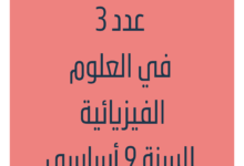 إمتحانات و إختبارات تأليفية عدد 3 للثلاثي الثالث في العلوم الفيزيائية للسنة التاسعة أساسي