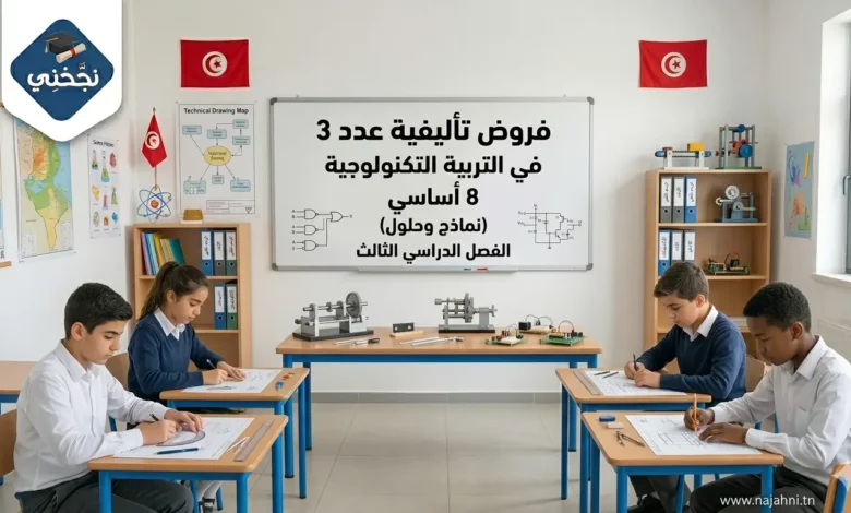 فروض تأليفية عدد 3 في التربية التكنولوجية 8 أساسي