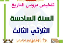 ملخص دروس التاريخ السنة السادسة الثلاثي الثالث