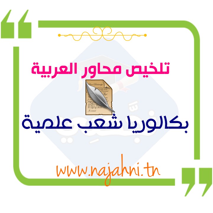 ملخص العربية - بكالوريا شعب علمية