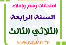 تقييمات الرسم والاملاء سنة رابعة