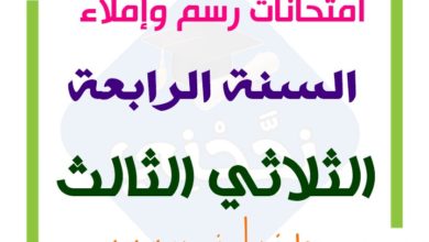 تقييمات الرسم والاملاء سنة رابعة