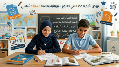 فروض تأليفية عدد 3 في العلوم الفيزيائية 7 أساسي