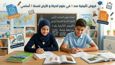 فروض تأليفية عدد 3 في علوم الحياة و الأرض للسنة 9 أساسي