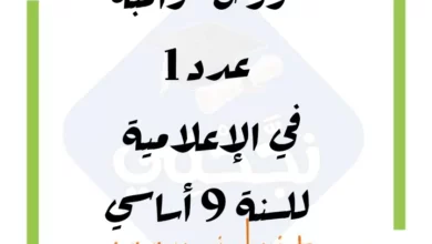 فروض مراقبة عدد 1 في الإعلامية التاسعة أساسي