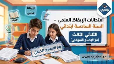 امتحانات الإيقاظ العلمي – السنة السادسة ابتدائي – الثلاثي الثالث مع الإصلاح