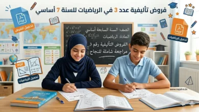 فروض تأليفية عدد 3 في الرياضيات 7 أساسي