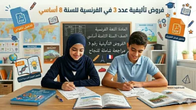 فروض تأليفية عدد 3 في الفرنسية للسنة 8 أساسي