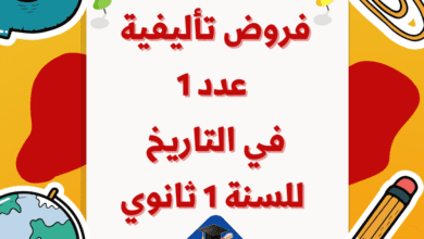 إمتحانات و إختبارات تأليفية عدد 1 للثلاثي الأول في التاريخ للسنة 1 الثانوي