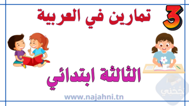 تدريبات في اللغة العربية للسنة الثالثة انتاج كتابي وقراءة للسنة 3 ابتدائي تحضيرا للامتحانات. التمارين متنوعة وفيها تمارين وتدريبات مع الإصلاح.