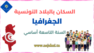 السكان بالبلاد التونسية سنة 9 اساسي