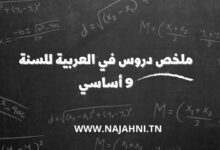 ملخص دروس في العربية للسنة 9 أساسي