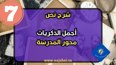 شرح نص أجمل الذكريات