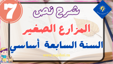 شرح نص المزارع الصغير السابعة أساسي