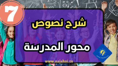 شرح نصوص محور المدرسة