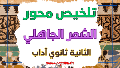 تلخيص محور الشعر الجاهلي