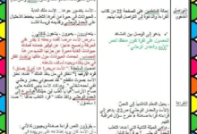مذكرة ادماج الوحدة الأولى لغة عربية السنة الرابعة ابتدائي