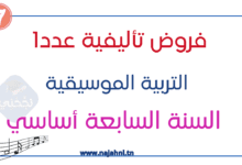 فروض تأليفية عدد1 في التربية الموسيقية 7 أساسي