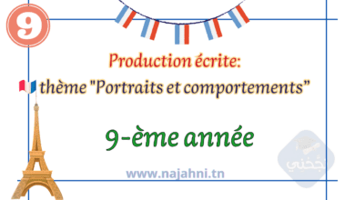 Production Écrite: Thème: "Portraits et comportements"