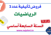 فروض تأليفية عدد2 الرياضيات 7 أساسي