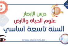 درس الإبصار التاسعة أساسي