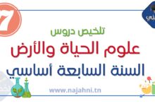 ملخص دروس علوم الحياة والأرض الثلاثي الثاني 7 أساسي