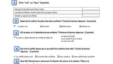 Fiche d’évaluation du Conte Hansel et Gretel