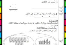 تقييم رياضيات سنة أولى الثلاثي الثالث