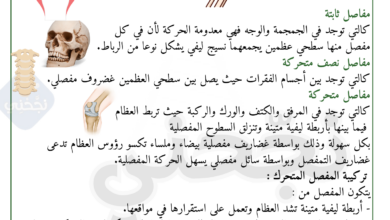 بحث حول أنواع المفاصل والإصابات التي تصيبها
