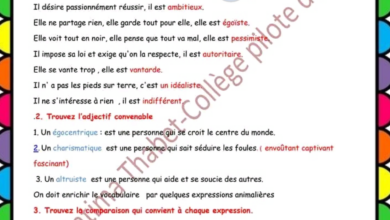 Correction des exercices module portrait et comportement