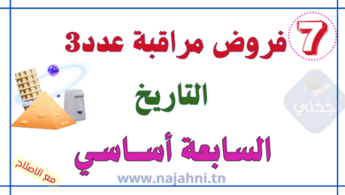 فروض مراقبة عدد3 في التاريخ 7 أساسي