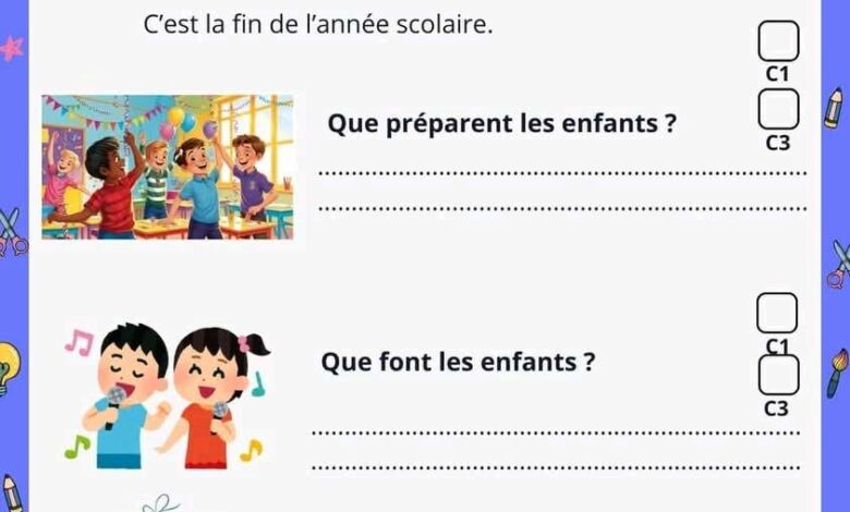 Examen de production écrite 3ème année 3 -ème trimestre