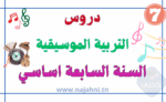 دروس التربية الموسيقية السابعة اساسي