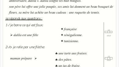 امتحان قراءة فرنسية سنة ثالثة ابتدائي الثلاثي الثالث نموذج عدد4
