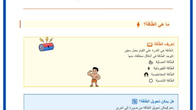 الطاقة الحرارية وبعض مصادر ومجالات استعمالها - الرابعة ابتدائي